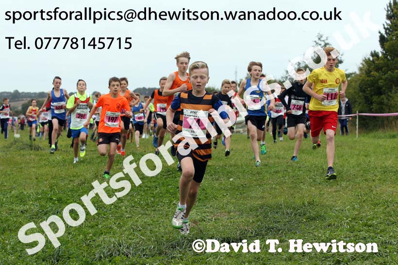 Boys under-13s, Start Fitness North Eastern Harrier League, Tanfield, County Durham. Photo: David T. Hewitson/Sports for All Pics